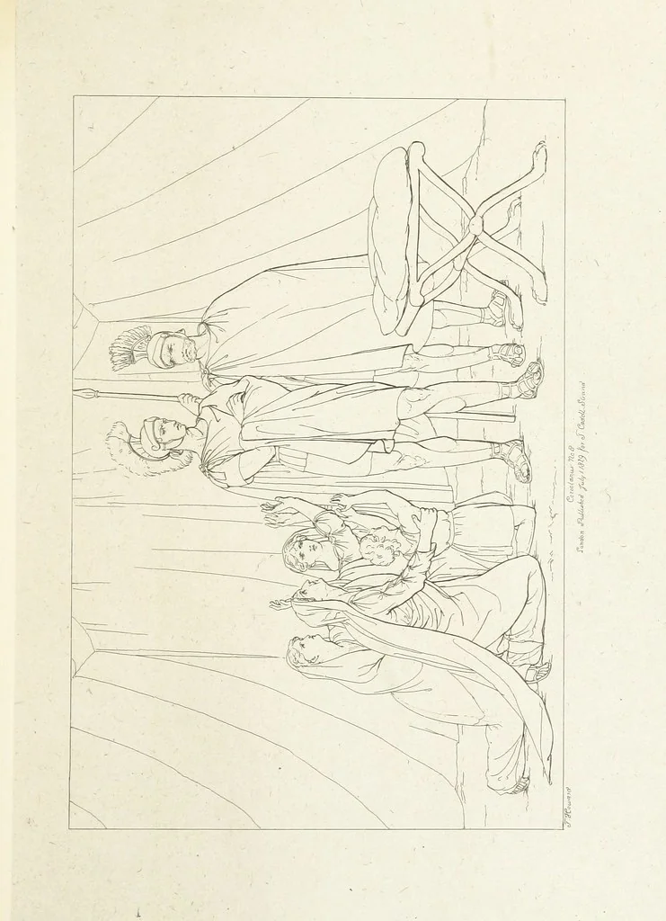 An illustration from The Spirit of the Plays of Shakspeare exhibited in a Series of Outline Plates, illustrative of the story of each play ... With quotations and descriptions. L.P, 1833, leaf 161