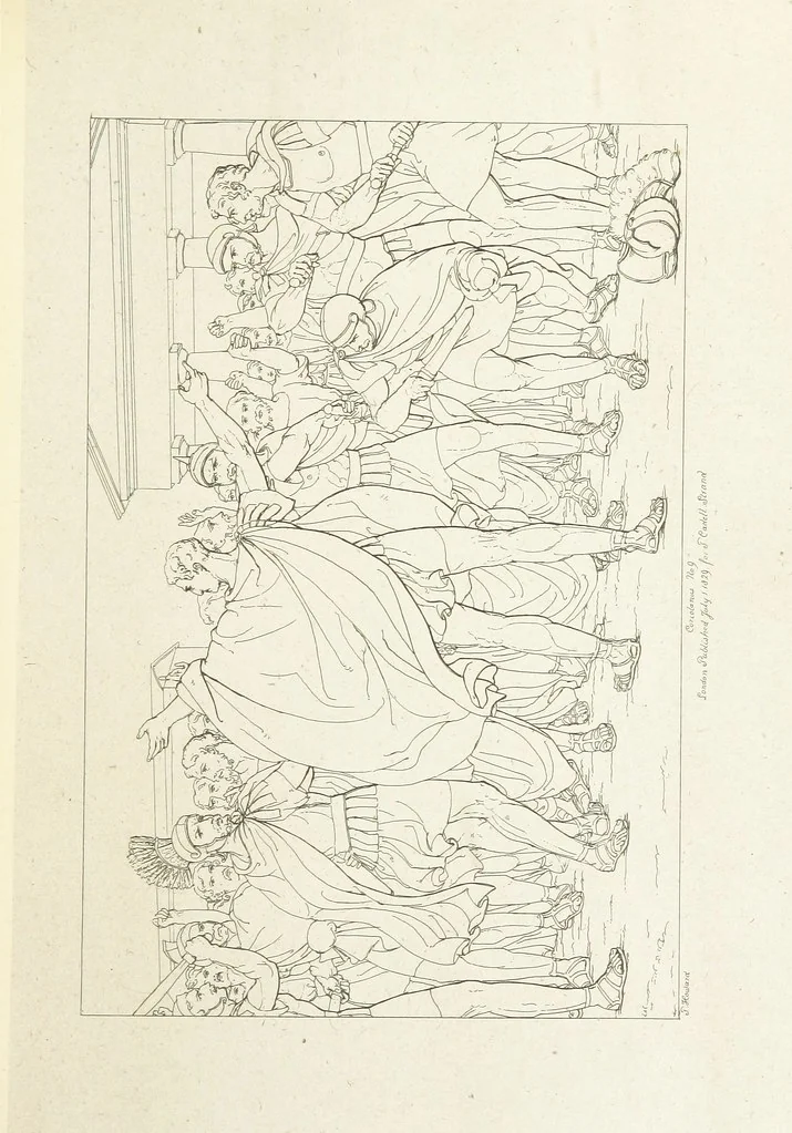 An illustration from The Spirit of the Plays of Shakspeare exhibited in a Series of Outline Plates, illustrative of the story of each play ... With quotations and descriptions. L.P, 1833, leaf 163