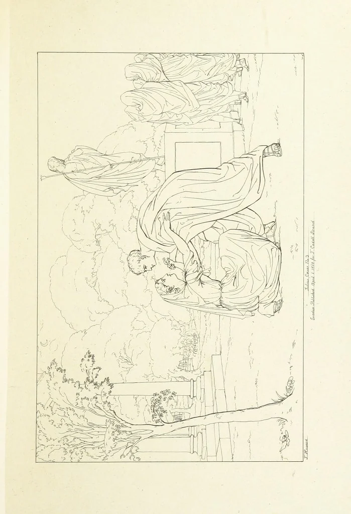 An illustration from The Spirit of the Plays of Shakspeare exhibited in a Series of Outline Plates, illustrative of the story of each play ... With quotations and descriptions. L.P, 1833, leaf 177