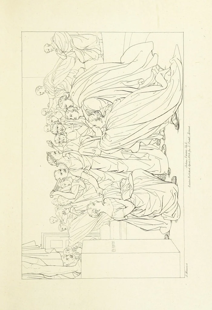 An illustration from The Spirit of the Plays of Shakspeare exhibited in a Series of Outline Plates, illustrative of the story of each play ... With quotations and descriptions. L.P, 1833, leaf 181
