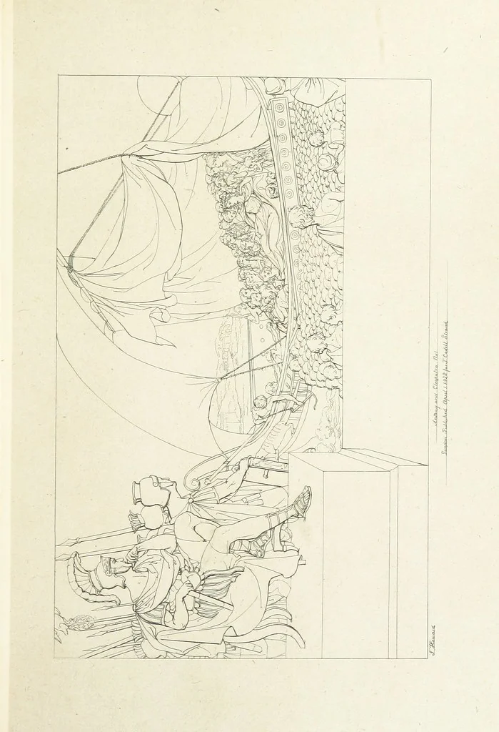 An illustration from The Spirit of the Plays of Shakspeare exhibited in a Series of Outline Plates, illustrative of the story of each play ... With quotations and descriptions. L.P, 1833, leaf 203