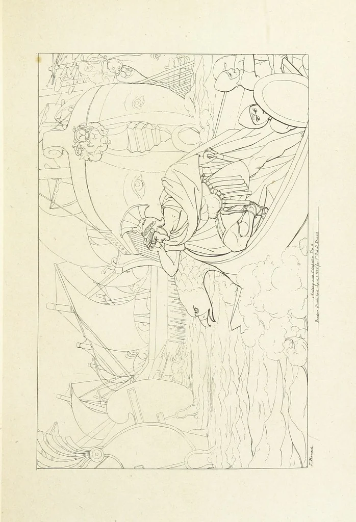 An illustration from The Spirit of the Plays of Shakspeare exhibited in a Series of Outline Plates, illustrative of the story of each play ... With quotations and descriptions. L.P, 1833, leaf 213