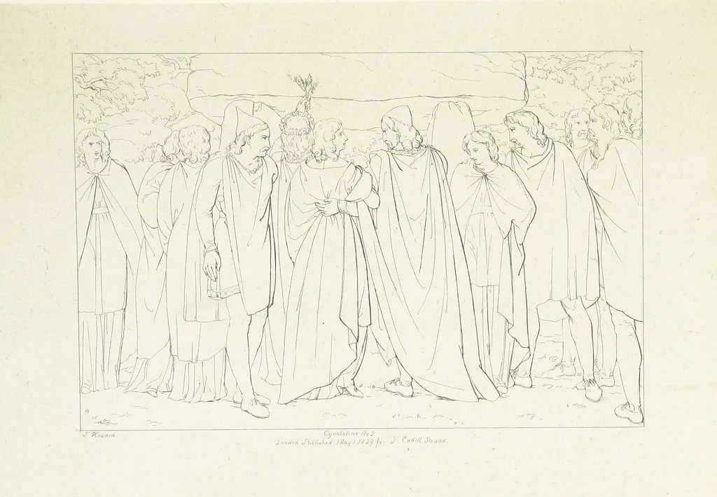 An illustration from The Spirit of the Plays of Shakspeare exhibited in a Series of Outline Plates, illustrative of the story of each play ... With quotations and descriptions. L.P, 1833, leaf 245
