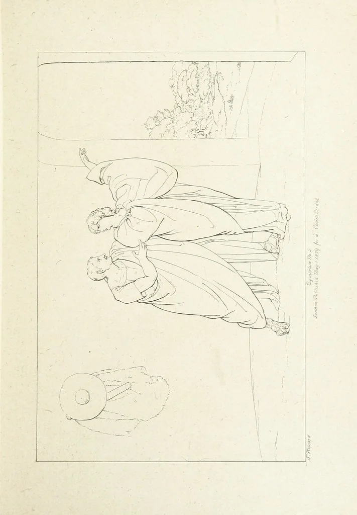 An illustration from The Spirit of the Plays of Shakspeare exhibited in a Series of Outline Plates, illustrative of the story of each play ... With quotations and descriptions. L.P, 1833, leaf 251