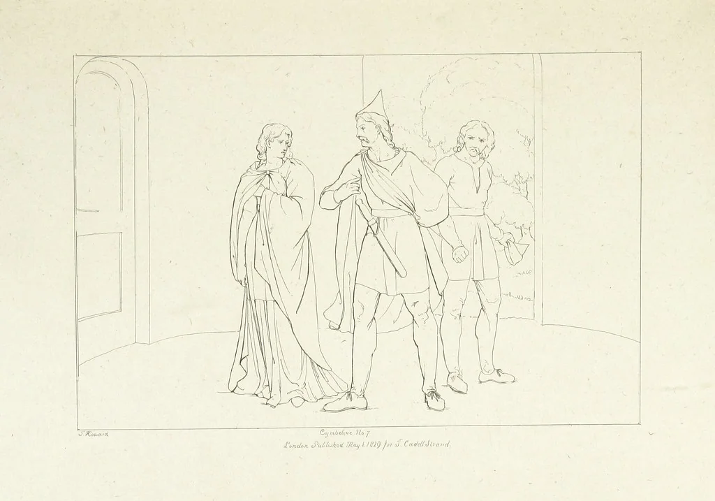 An illustration from The Spirit of the Plays of Shakspeare exhibited in a Series of Outline Plates, illustrative of the story of each play ... With quotations and descriptions. L.P, 1833, leaf 255