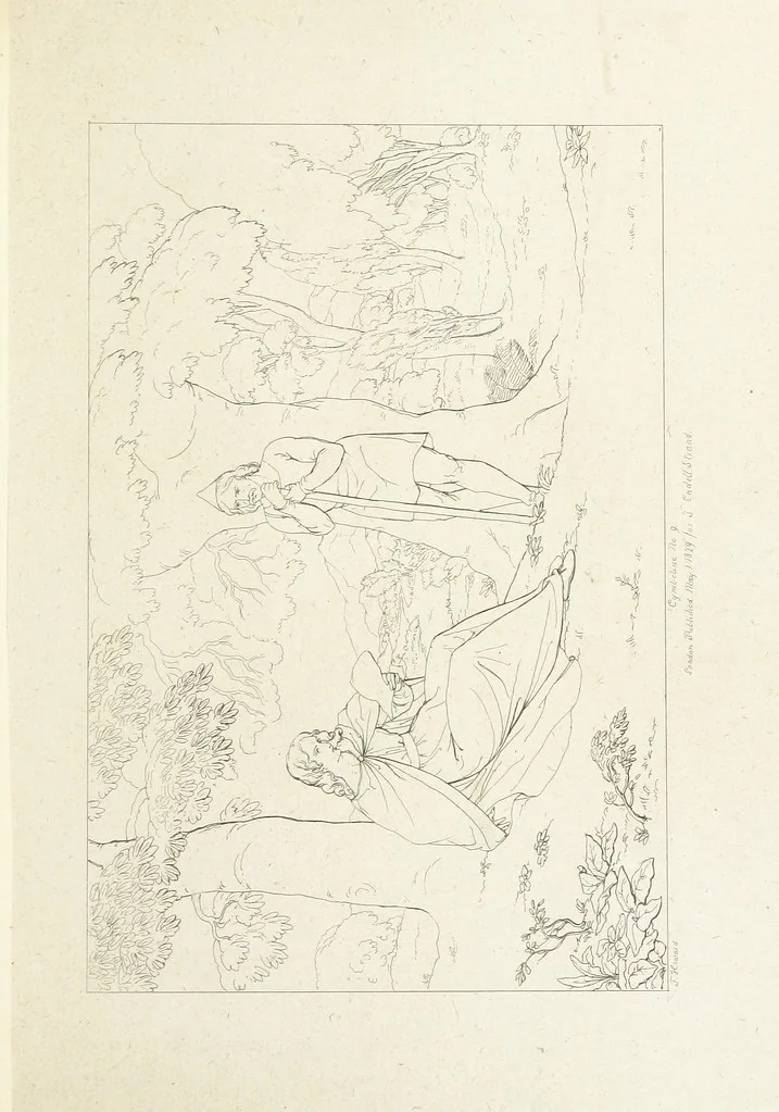 An illustration from The Spirit of the Plays of Shakspeare exhibited in a Series of Outline Plates, illustrative of the story of each play ... With quotations and descriptions. L.P, 1833, leaf 259