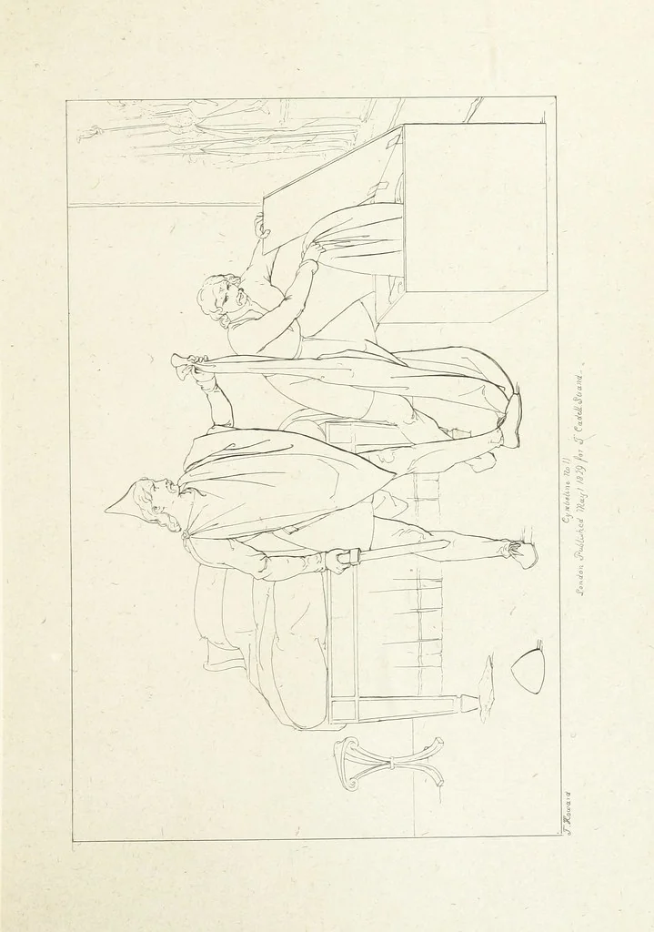 An illustration from The Spirit of the Plays of Shakspeare exhibited in a Series of Outline Plates, illustrative of the story of each play ... With quotations and descriptions. L.P, 1833, leaf 263