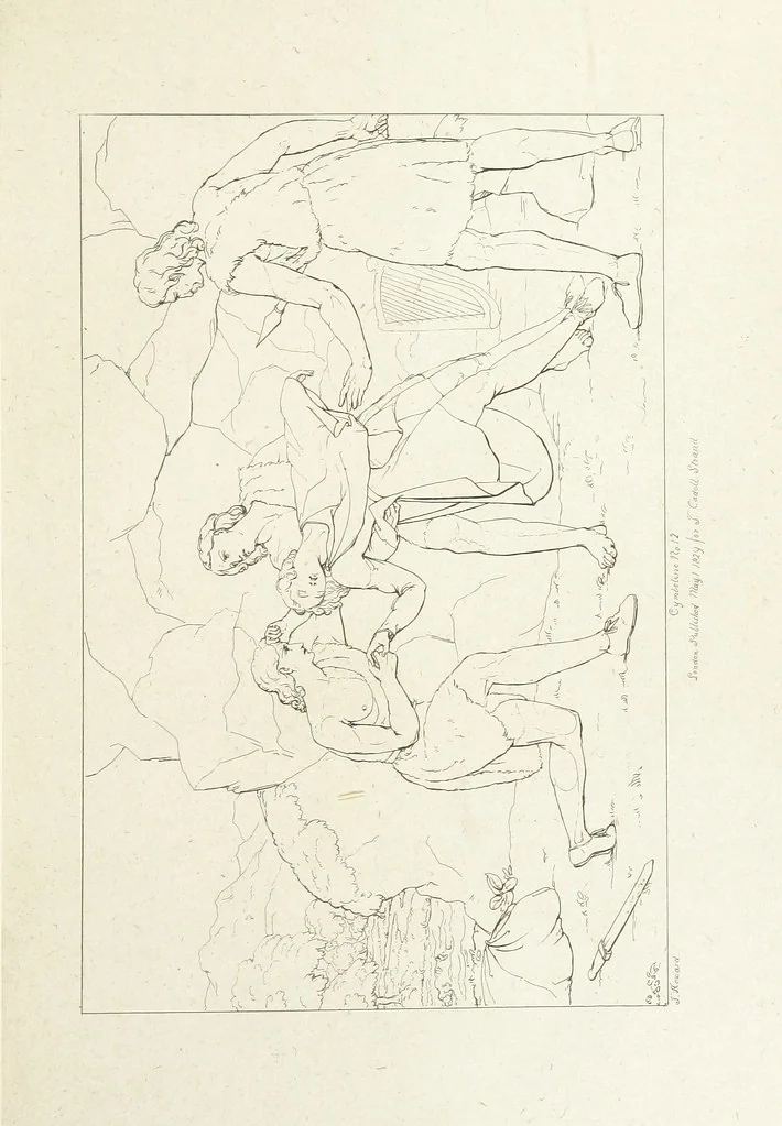 An illustration from The Spirit of the Plays of Shakspeare exhibited in a Series of Outline Plates, illustrative of the story of each play ... With quotations and descriptions. L.P, 1833, leaf 265
