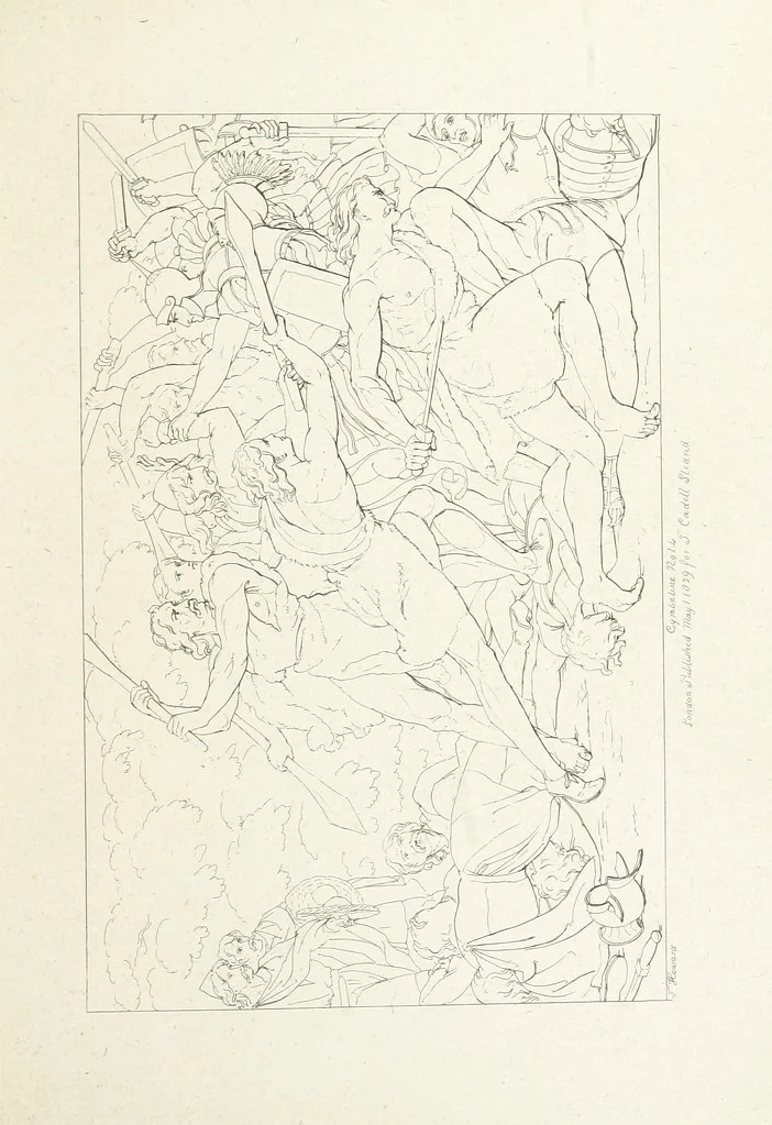 An illustration from The Spirit of the Plays of Shakspeare exhibited in a Series of Outline Plates, illustrative of the story of each play ... With quotations and descriptions. L.P, 1833, leaf 269