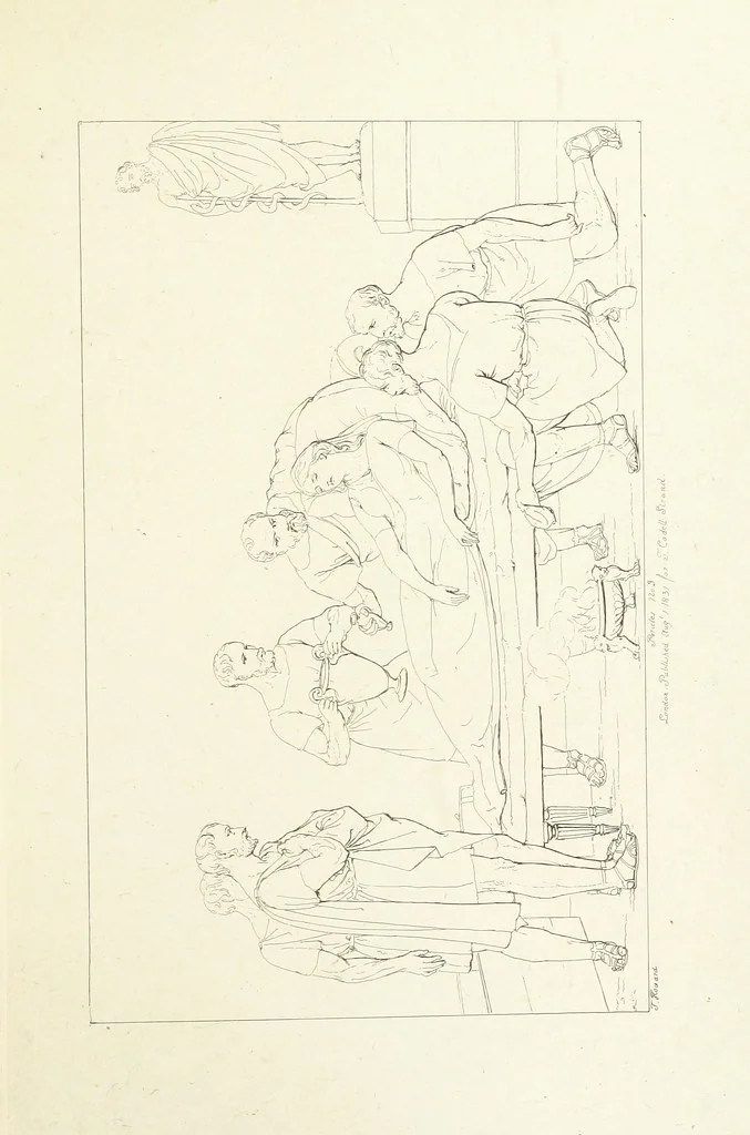 An illustration from The Spirit of the Plays of Shakspeare exhibited in a Series of Outline Plates, illustrative of the story of each play ... With quotations and descriptions. L.P, 1833, leaf 291