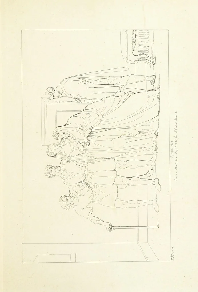 An illustration from The Spirit of the Plays of Shakspeare exhibited in a Series of Outline Plates, illustrative of the story of each play ... With quotations and descriptions. L.P, 1833, leaf 297