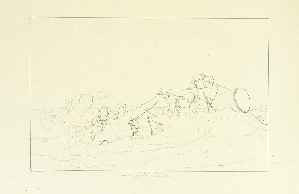 An illustration from The Spirit of the Plays of Shakspeare exhibited in a Series of Outline Plates, illustrative of the story of each play ... With quotations and descriptions. L.P, 1833, leaf 41
