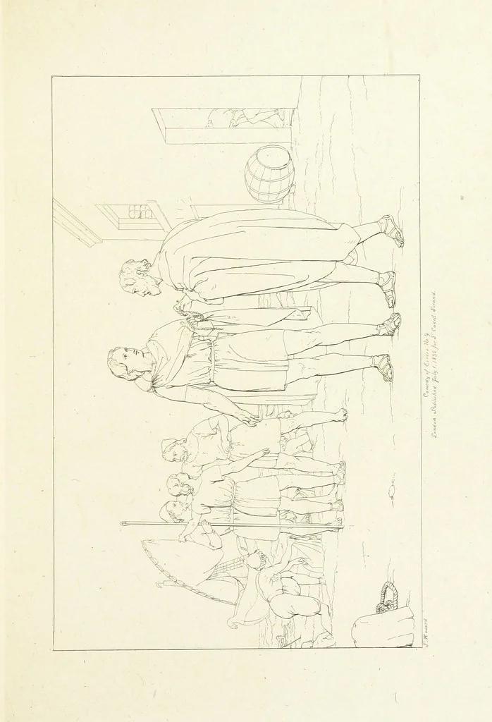 An illustration from The Spirit of the Plays of Shakspeare exhibited in a Series of Outline Plates, illustrative of the story of each play ... With quotations and descriptions. L.P, 1833, leaf 55