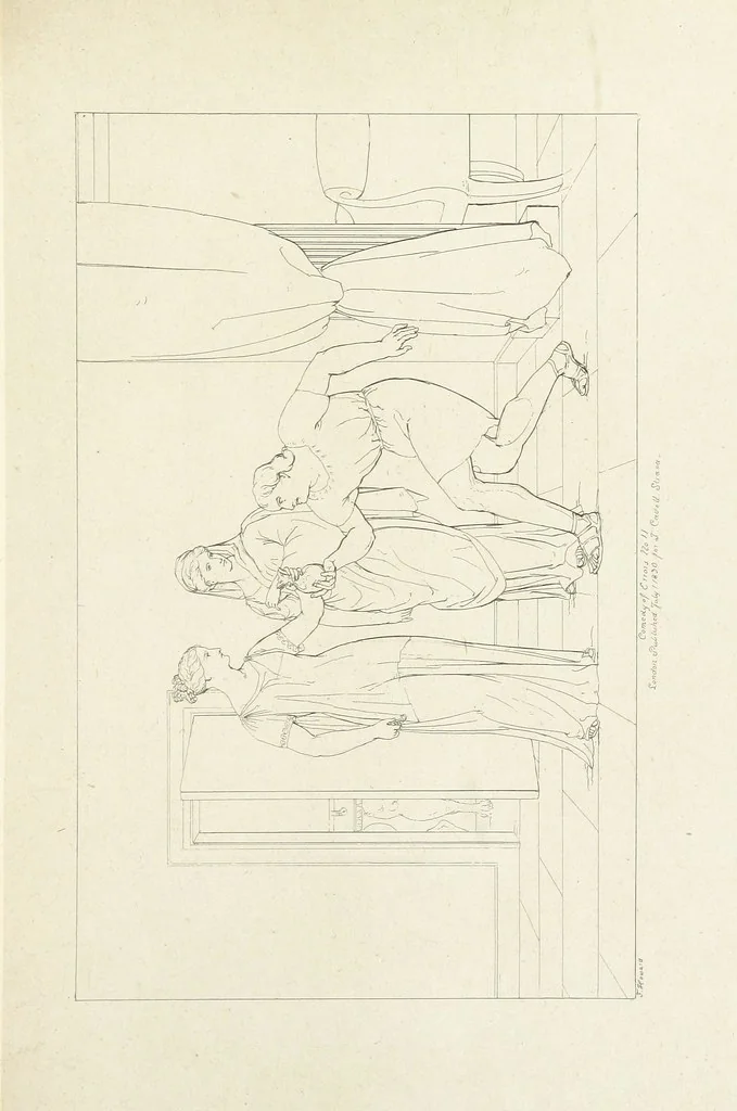 An illustration from The Spirit of the Plays of Shakspeare exhibited in a Series of Outline Plates, illustrative of the story of each play ... With quotations and descriptions. L.P, 1833, leaf 59