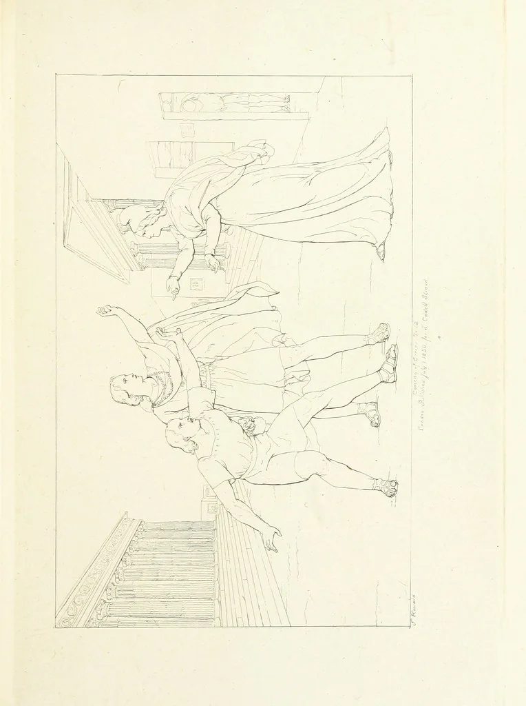 An illustration from The Spirit of the Plays of Shakspeare exhibited in a Series of Outline Plates, illustrative of the story of each play ... With quotations and descriptions. L.P, 1833, leaf 61