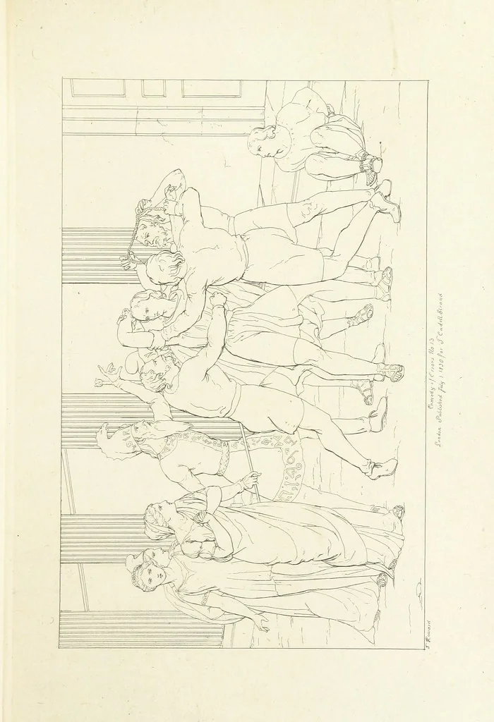 An illustration from The Spirit of the Plays of Shakspeare exhibited in a Series of Outline Plates, illustrative of the story of each play ... With quotations and descriptions. L.P, 1833, leaf 63