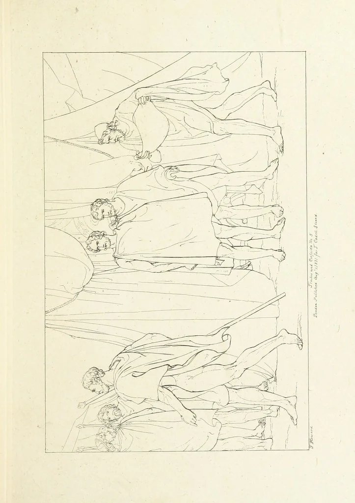 An illustration from The Spirit of the Plays of Shakspeare exhibited in a Series of Outline Plates, illustrative of the story of each play ... With quotations and descriptions. L.P, 1833, leaf 93