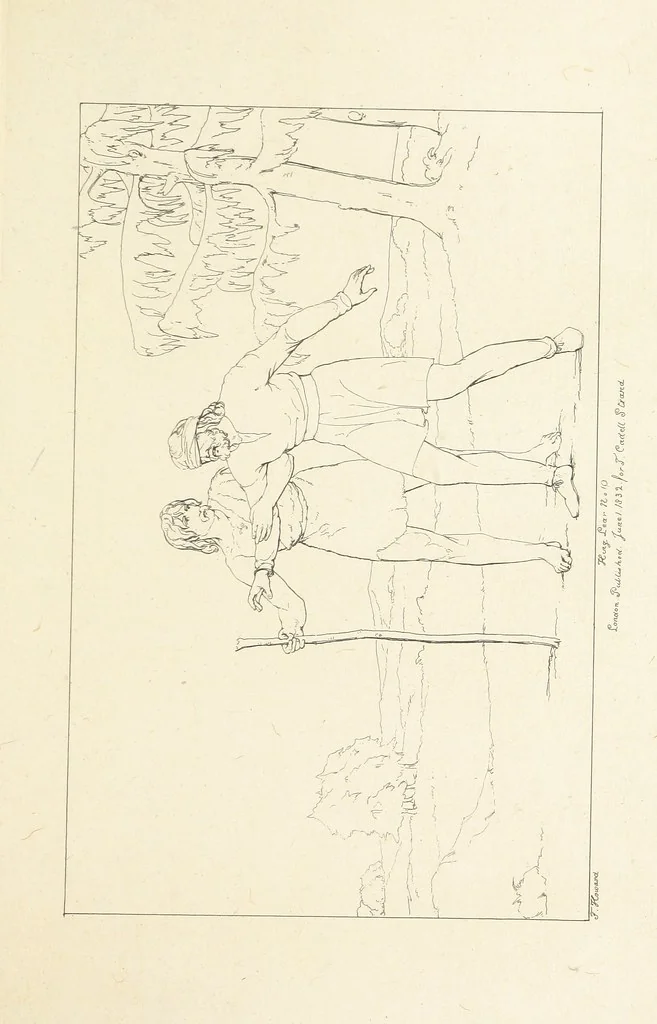 An illustration from The Spirit of the Plays of Shakspeare exhibited in a Series of Outline Plates, illustrative of the story of each play ... With quotations and descriptions. L.P, 1833, leaf 111