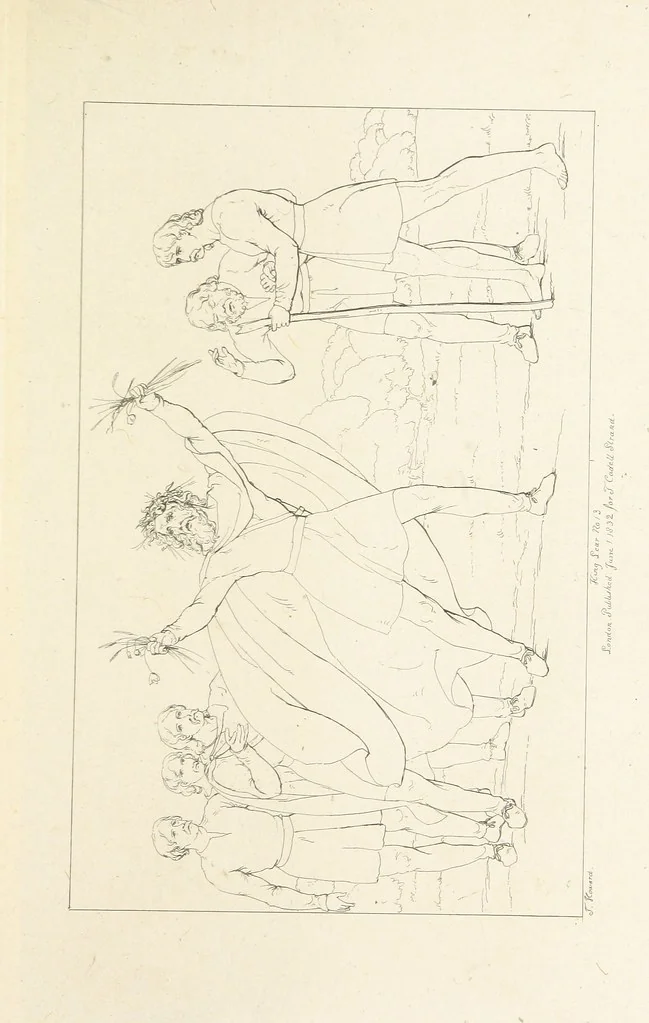 An illustration from The Spirit of the Plays of Shakspeare exhibited in a Series of Outline Plates, illustrative of the story of each play ... With quotations and descriptions. L.P, 1833, leaf 117