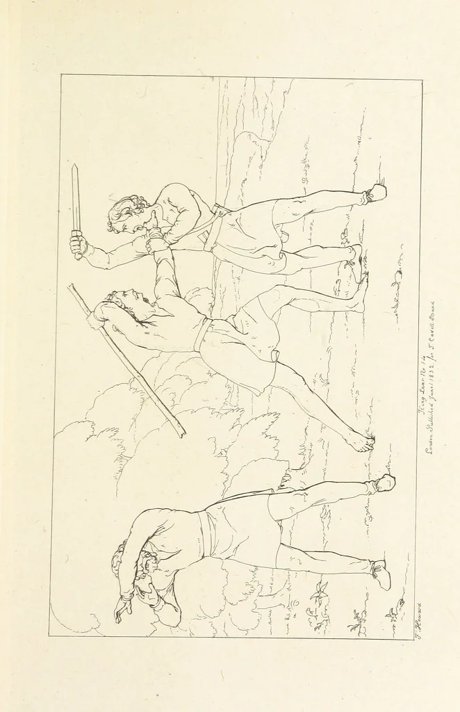 An illustration from The Spirit of the Plays of Shakspeare exhibited in a Series of Outline Plates, illustrative of the story of each play ... With quotations and descriptions. L.P, 1833, leaf 119