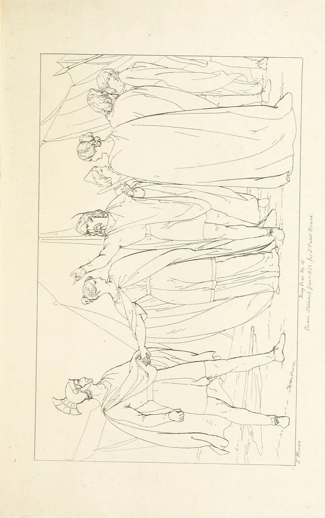 An illustration from The Spirit of the Plays of Shakspeare exhibited in a Series of Outline Plates, illustrative of the story of each play ... With quotations and descriptions. L.P, 1833, leaf 123