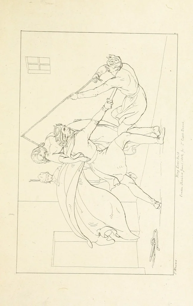 An illustration from The Spirit of the Plays of Shakspeare exhibited in a Series of Outline Plates, illustrative of the story of each play ... With quotations and descriptions. L.P, 1833, leaf 127