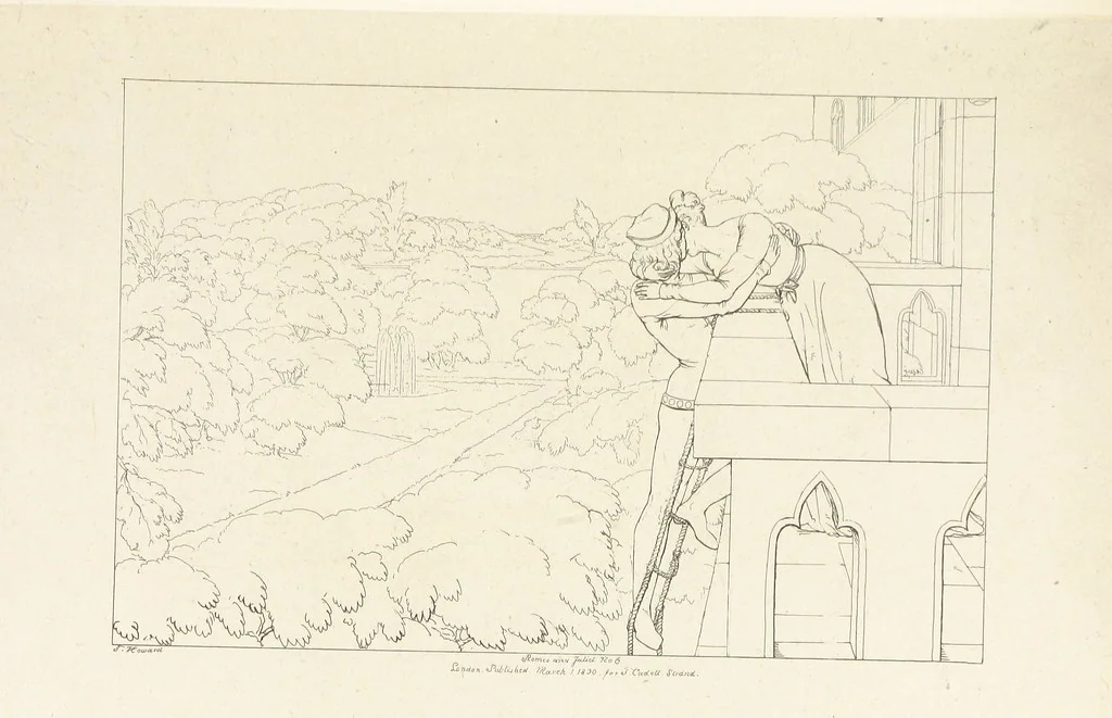 An illustration from The Spirit of the Plays of Shakspeare exhibited in a Series of Outline Plates, illustrative of the story of each play ... With quotations and descriptions. L.P, 1833, leaf 155