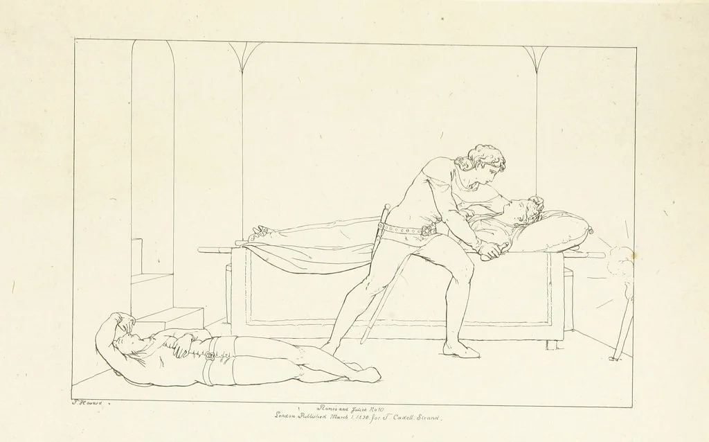 An illustration from The Spirit of the Plays of Shakspeare exhibited in a Series of Outline Plates, illustrative of the story of each play ... With quotations and descriptions. L.P, 1833, leaf 163