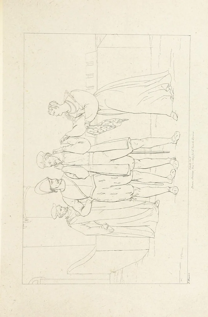 An illustration from The Spirit of the Plays of Shakspeare exhibited in a Series of Outline Plates, illustrative of the story of each play ... With quotations and descriptions. L.P, 1833, leaf 225