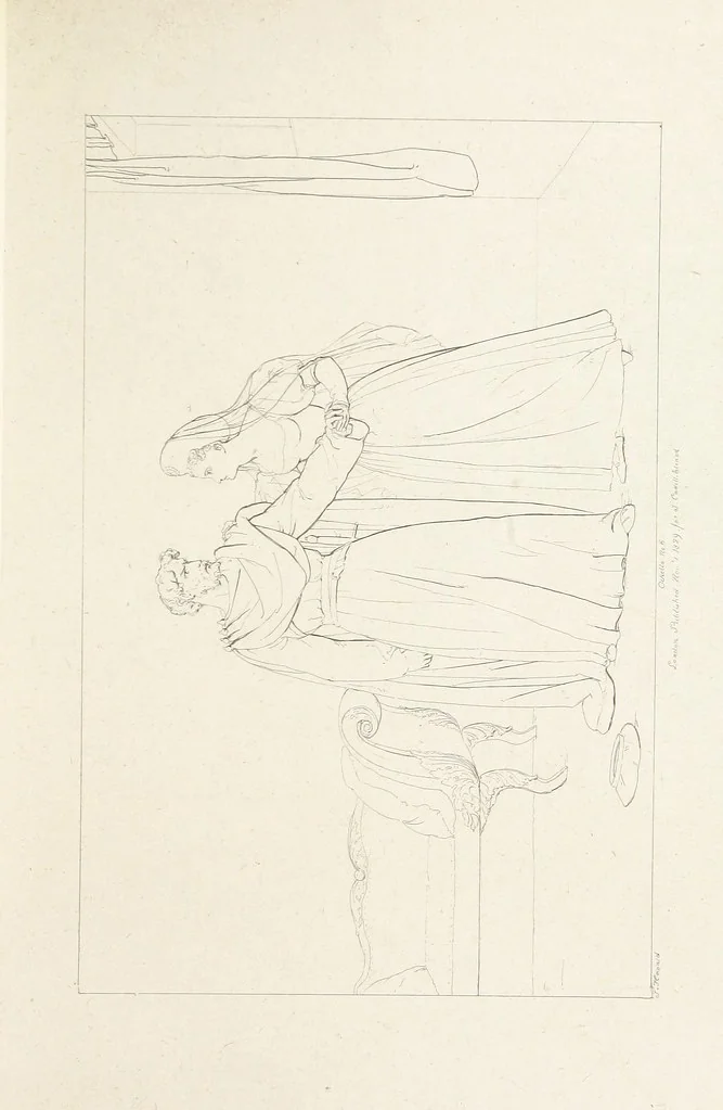 An illustration from The Spirit of the Plays of Shakspeare exhibited in a Series of Outline Plates, illustrative of the story of each play ... With quotations and descriptions. L.P, 1833, leaf 227