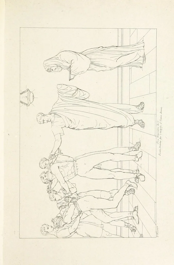 An illustration from The Spirit of the Plays of Shakspeare exhibited in a Series of Outline Plates, illustrative of the story of each play ... With quotations and descriptions. L.P, 1833, leaf 275