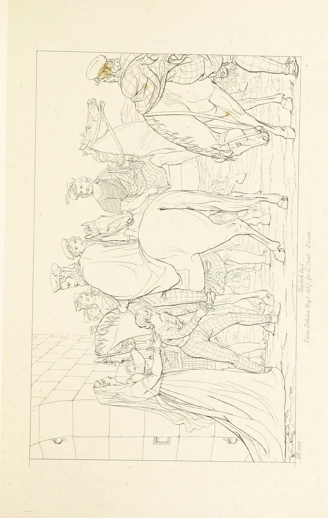 An illustration from The Spirit of the Plays of Shakspeare exhibited in a Series of Outline Plates, illustrative of the story of each play ... With quotations and descriptions. L.P, 1833, leaf 41