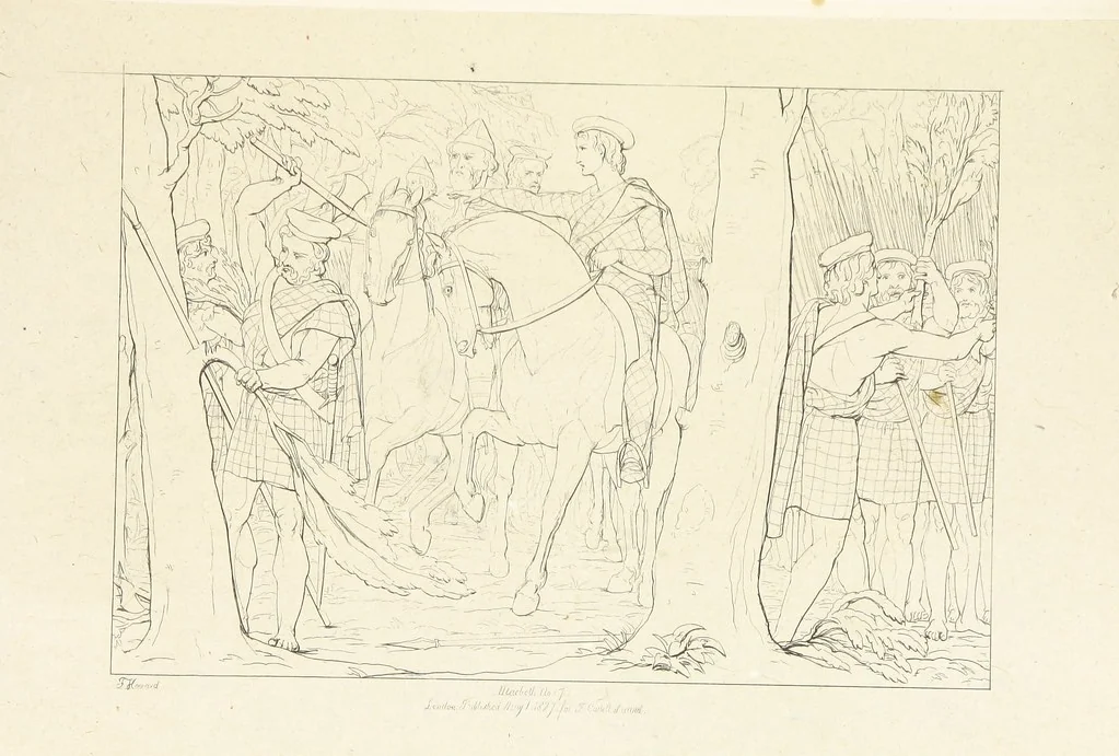 An illustration from The Spirit of the Plays of Shakspeare exhibited in a Series of Outline Plates, illustrative of the story of each play ... With quotations and descriptions. L.P, 1833, leaf 65