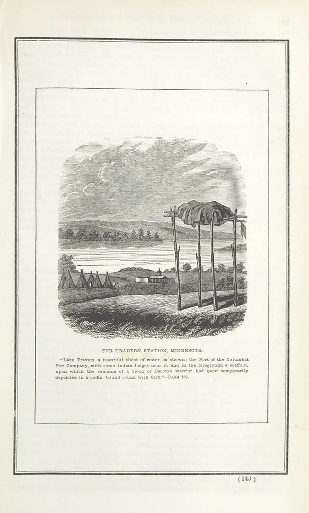 An illustration from Historical Collections of the Great West; containing narrations of the most important ... events in Western History, remarkable individual adventures, sketches of frontier life, descriptions of natural curiosities ... Historical and descriptive sketches of Oregon, New Mexico, Texas, Minnesota, Utah and California, 1851, leaf 137
