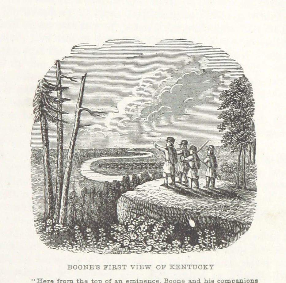 An illustration from Historical Collections of the Great West; containing narrations of the most important ... events in Western History, remarkable individual adventures, sketches of frontier life, descriptions of natural curiosities ... Historical and descriptive sketches of Oregon, New Mexico, Texas, Minnesota, Utah and California, 1851, leaf 25