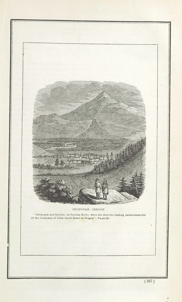 An illustration from Historical Collections of the Great West; containing narrations of the most important ... events in Western History, remarkable individual adventures, sketches of frontier life, descriptions of natural curiosities ... Historical and descriptive sketches of Oregon, New Mexico, Texas, Minnesota, Utah and California, 1851, leaf 373
