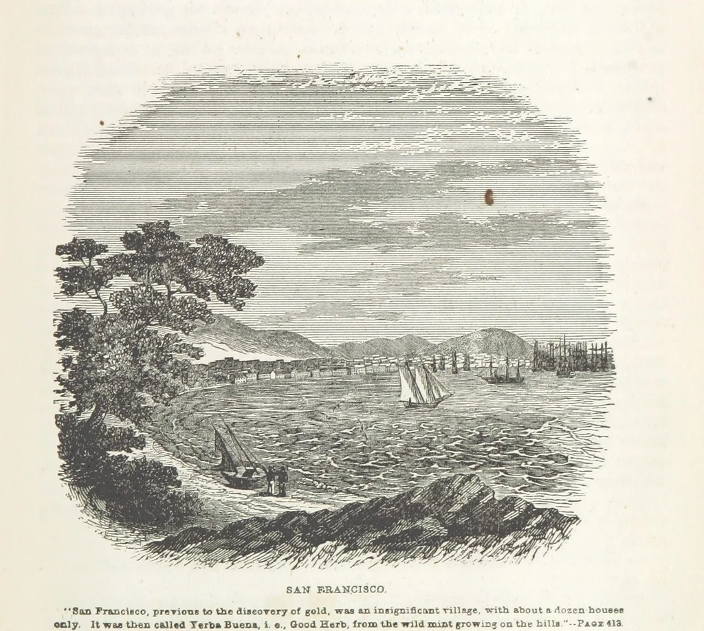 An illustration from Historical Collections of the Great West; containing narrations of the most important ... events in Western History, remarkable individual adventures, sketches of frontier life, descriptions of natural curiosities ... Historical and descriptive sketches of Oregon, New Mexico, Texas, Minnesota, Utah and California, 1851, leaf 417