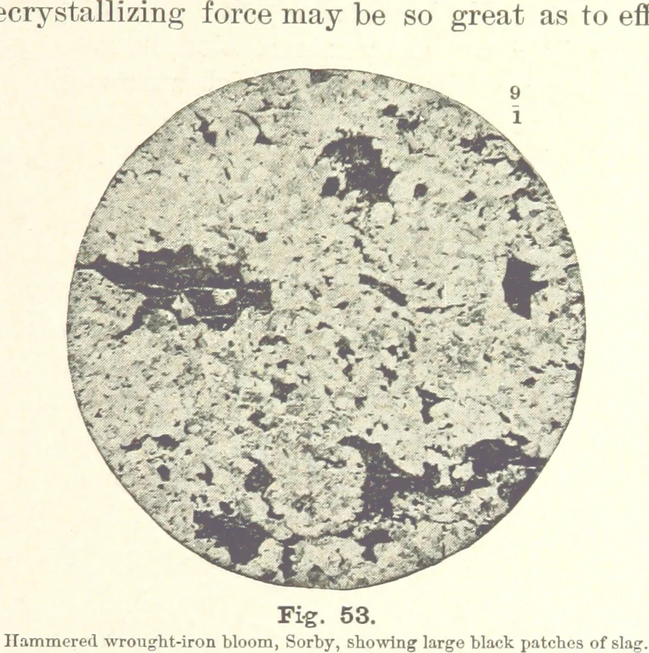 An illustration from The Metallurgy of Steel. Vol. 1, 1890, leaf 187