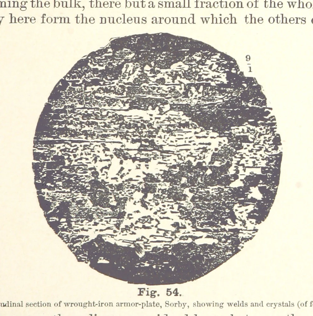 An illustration from The Metallurgy of Steel. Vol. 1, 1890, leaf 187