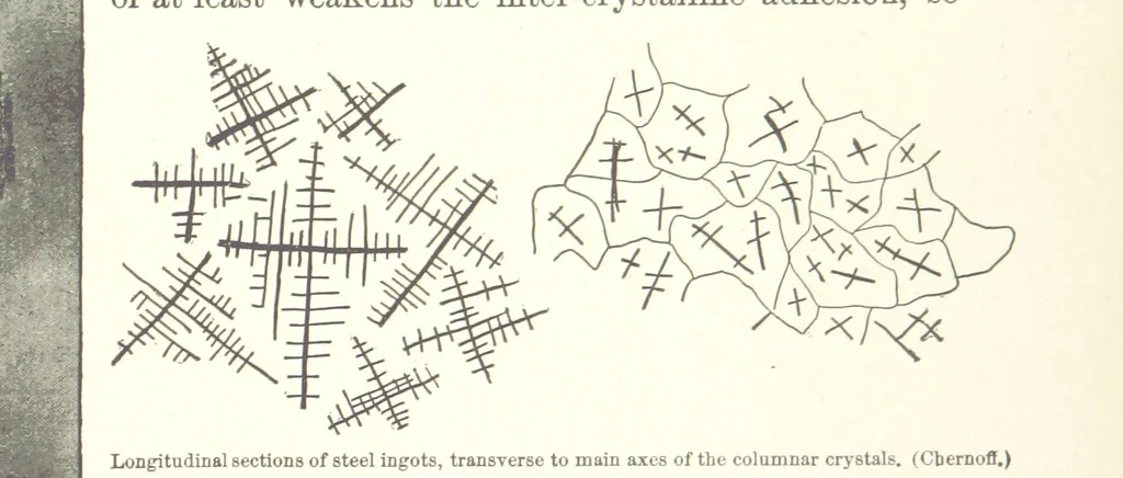 An illustration from The Metallurgy of Steel. Vol. 1, 1890, leaf 205