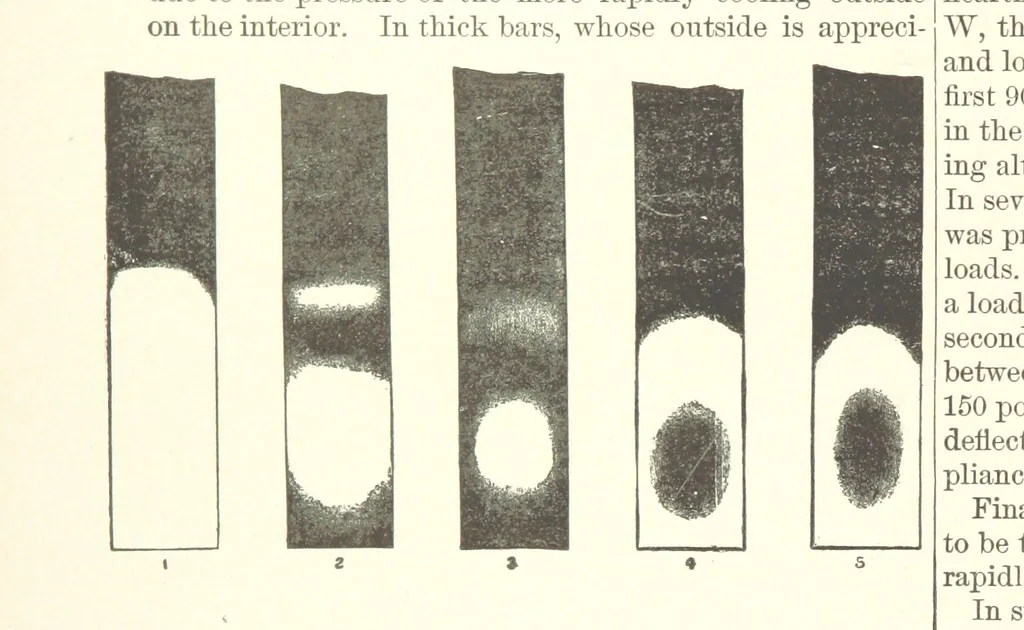 An illustration from The Metallurgy of Steel. Vol. 1, 1890, leaf 208