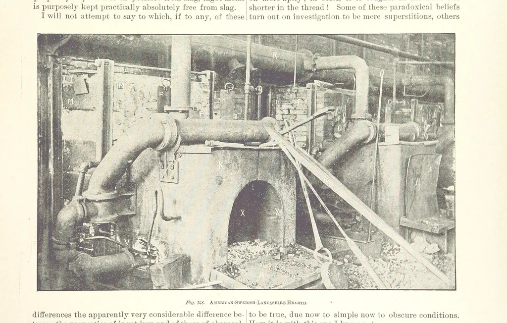 An illustration from The Metallurgy of Steel. Vol. 1, 1890, leaf 313