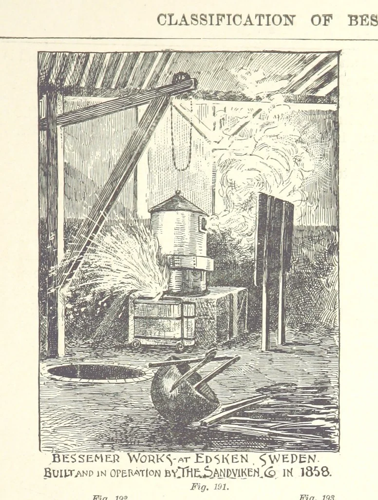 An illustration from The Metallurgy of Steel. Vol. 1, 1890, leaf 367