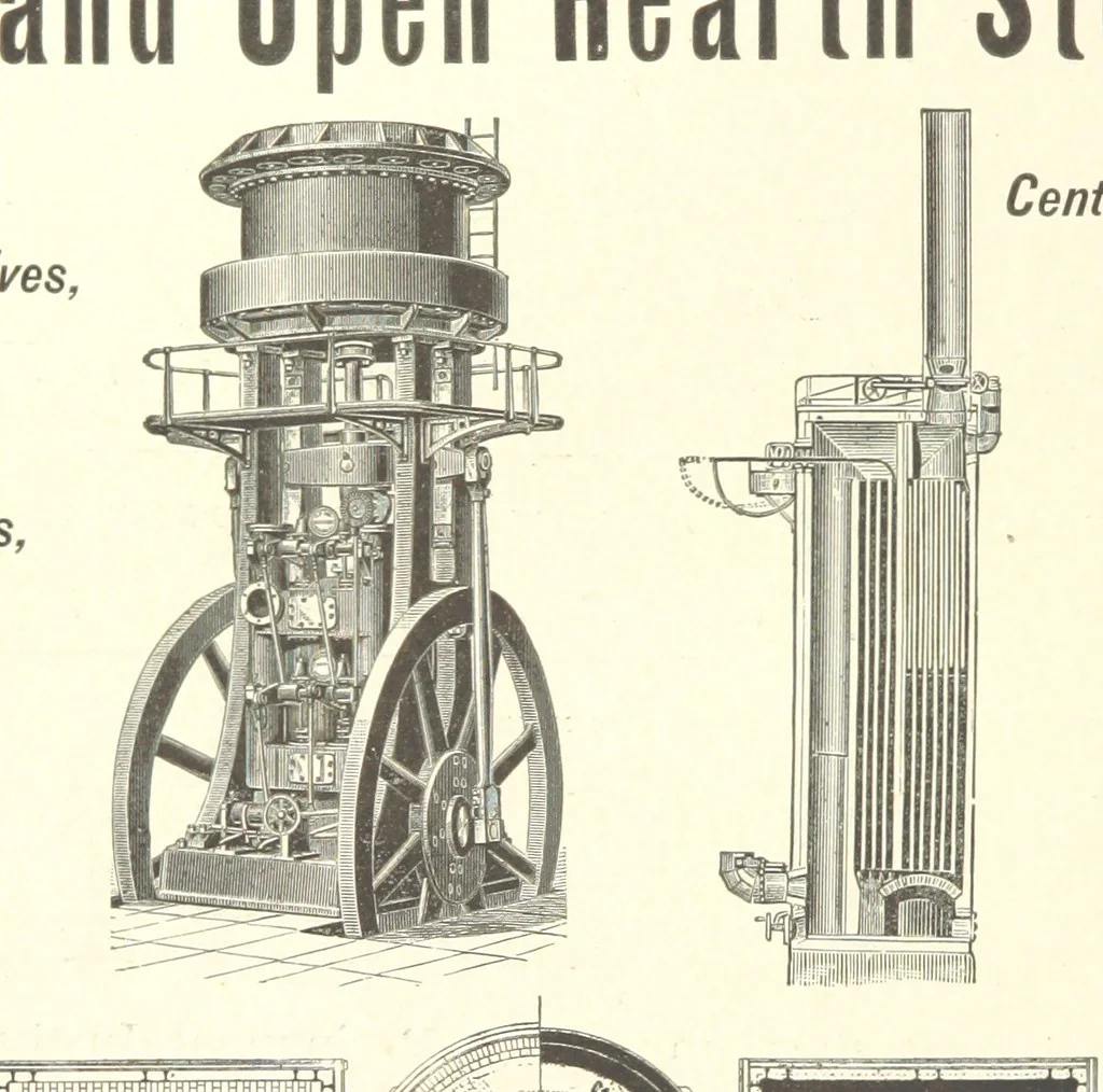 An illustration from The Metallurgy of Steel. Vol. 1, 1890, leaf 414