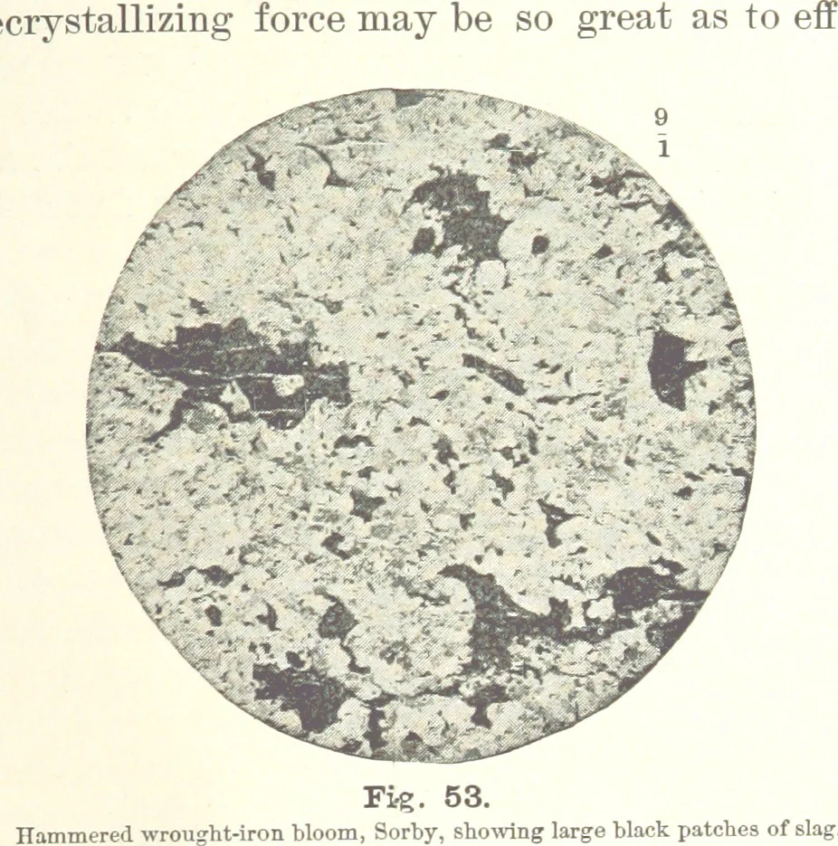 An illustration from The Metallurgy of Steel. ... Second edition ... enlarged. Vol. 1, 1891, leaf 189