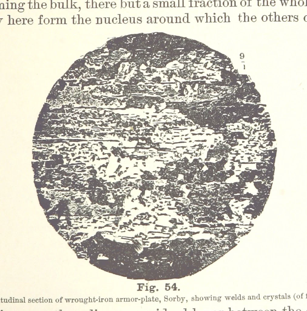 An illustration from The Metallurgy of Steel. ... Second edition ... enlarged. Vol. 1, 1891, leaf 189