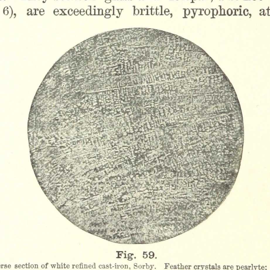 An illustration from The Metallurgy of Steel. ... Second edition ... enlarged. Vol. 1, 1891, leaf 190