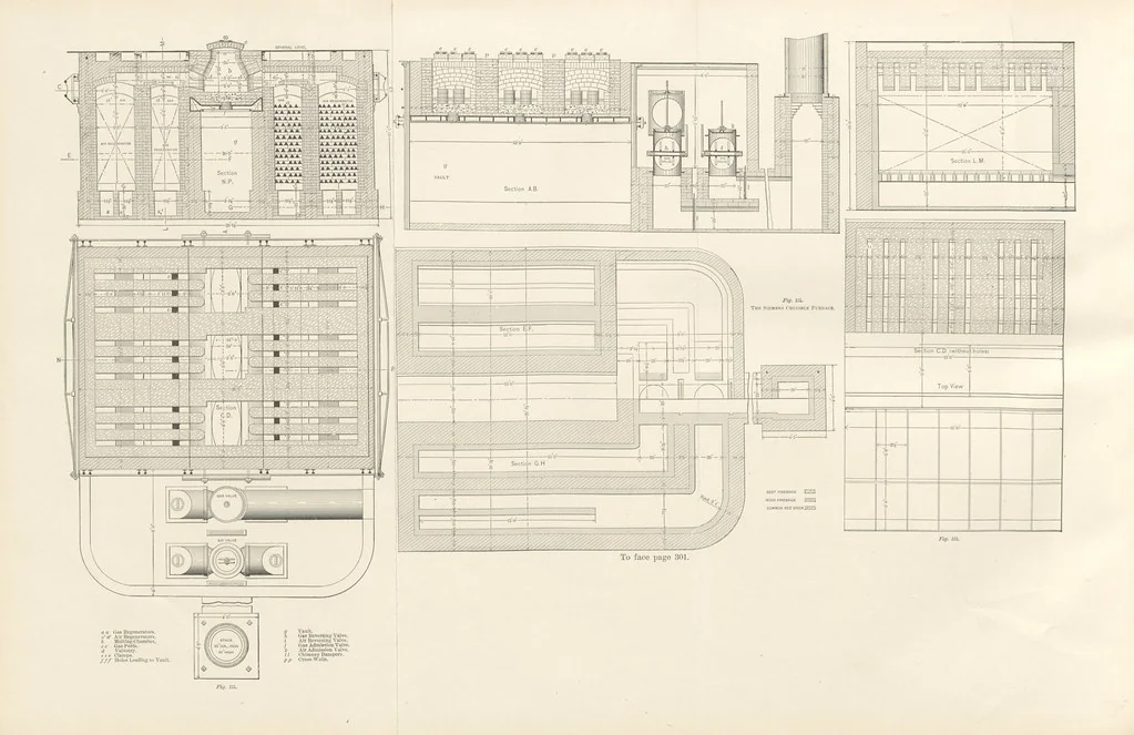 An illustration from The Metallurgy of Steel. ... Second edition ... enlarged. Vol. 1, 1891, leaf 328