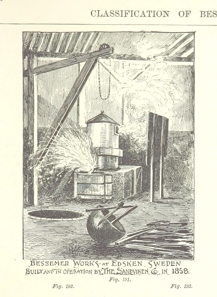 An illustration from The Metallurgy of Steel. ... Second edition ... enlarged. Vol. 1, 1891, leaf 371