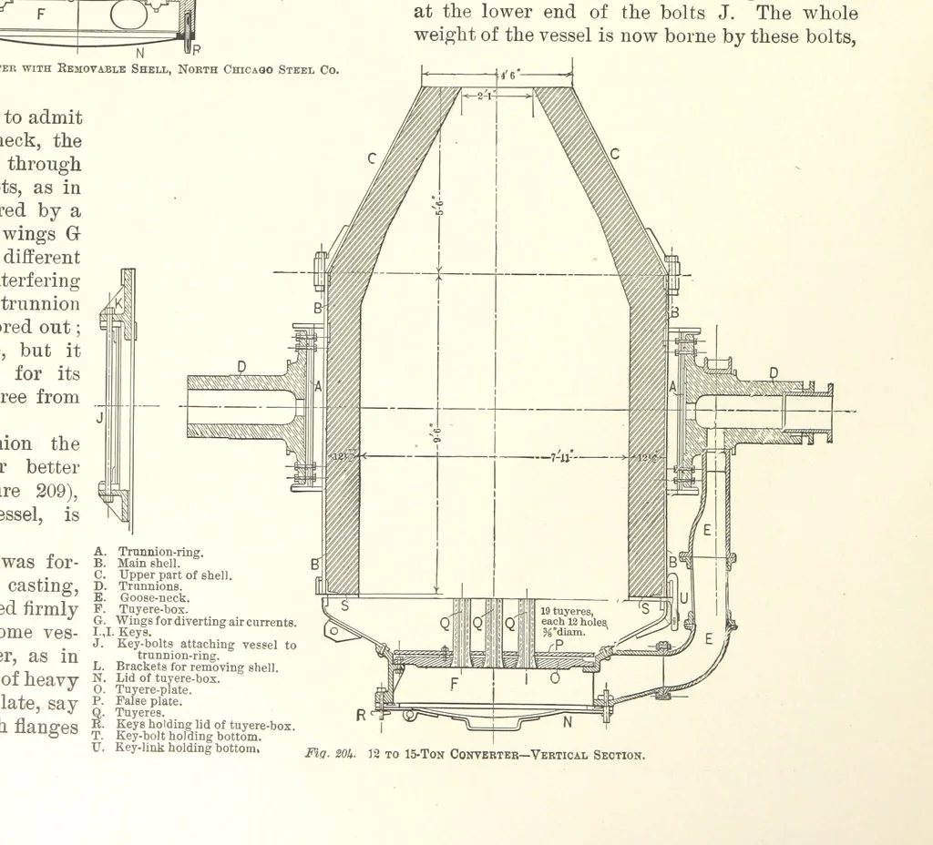 An illustration from The Metallurgy of Steel. ... Second edition ... enlarged. Vol. 1, 1891, leaf 376